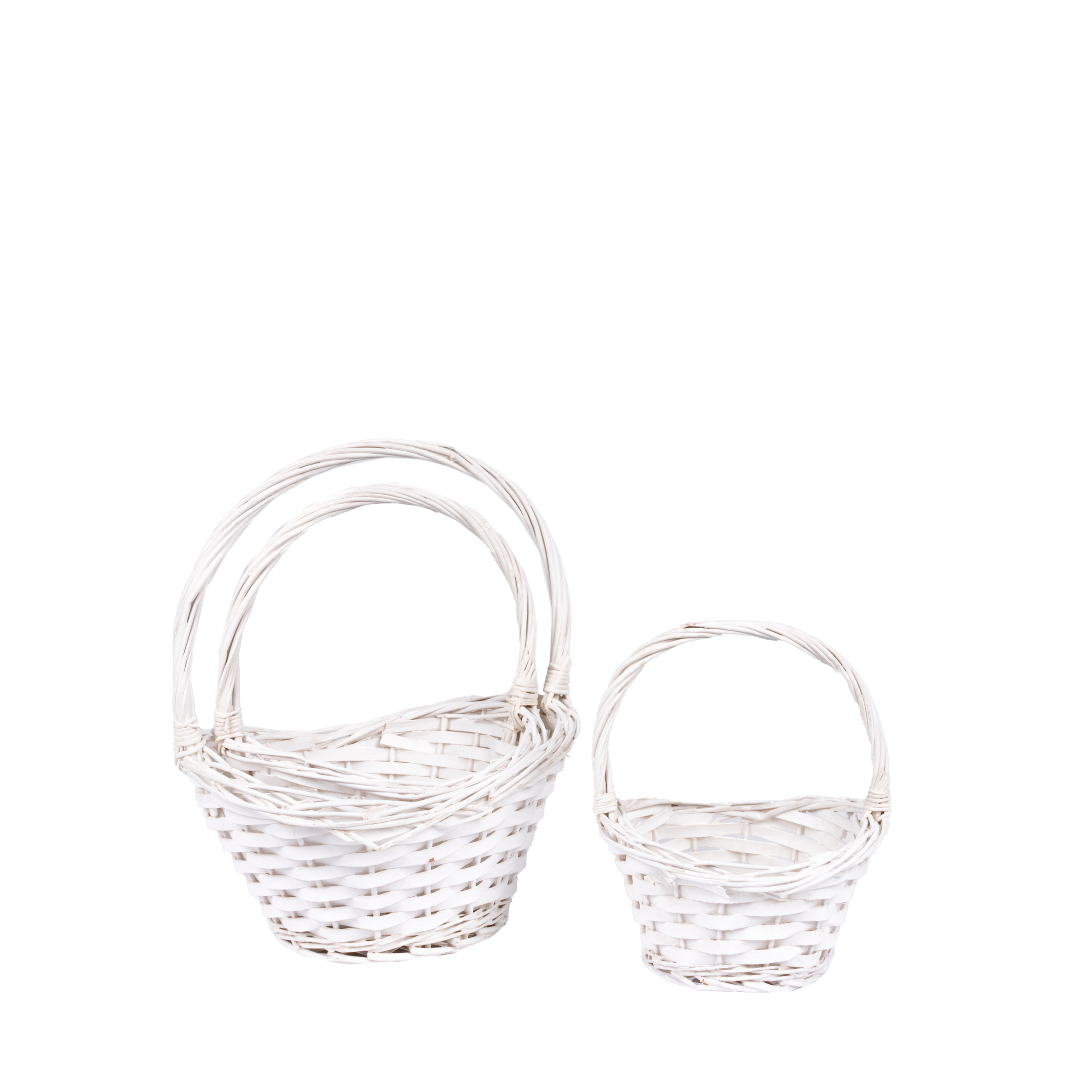 Willow baskets 25x21xH10, 21x18xH9, 17x14xH7cm 3pcs